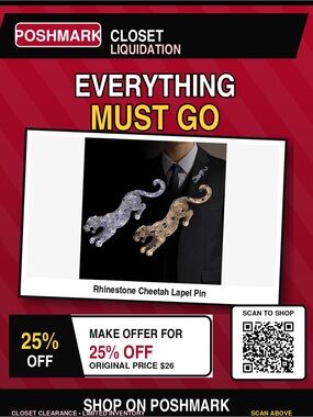 Crystal Rhinestone Cheetah Suit Lapel Pin Badge for Men Accessories Jewelry